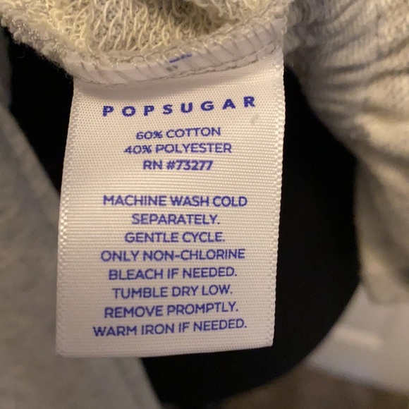 POPSUGAR Womens Heather Gray Peplum Sweatshirt NWT - Picture 5 of 5